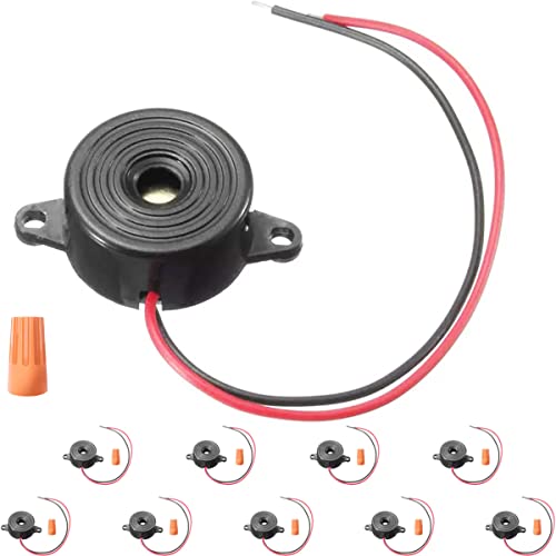 DAOKAI 10Pcs Electronic Buzzer DC 3-24V Piezo Buzzer Alarm with Wire ...