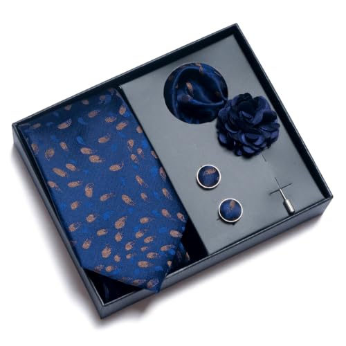 Image of joy alice 70 Colors Ties Set Men Mixed Color Necktie Handkerchief Cufflinks Brooch 3.15 Formal