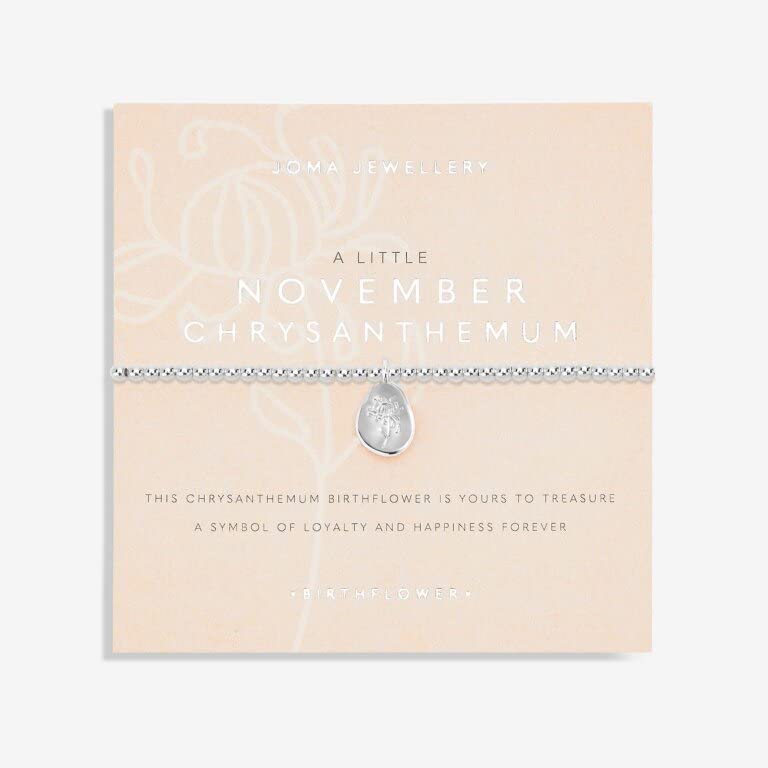 Joma Jewellery A Little Birthflower Bracelet gift to celebrate your loved ones birthday month