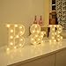 Foaky LED Letter Lights Sign Marquee Light Up Letters Sign for Night Light Wedding/Birthday Party Battery Powered Christmas Lamp Home Bar Decoration(B)