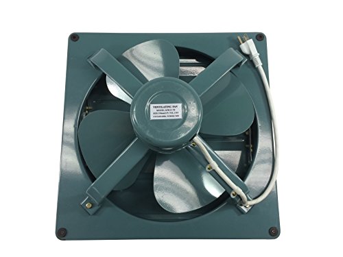 Professional Grade Products 9800516 Metal Shutter Exhaust Fan, 2473 CFM for Garage Shed Pole Barn Hydroponic Ventilation, 18" Diameter