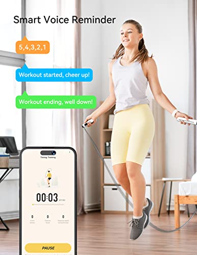 Momax Smart Jump Ropes For Fitness, Cordless Skipping Rope With App Data Analysis, Adjustable Workout Jump Ropes With Counter, Digital Jump Rope For Men Women Kids, Indoor Outdoor Home Gym Exercise #TOP5