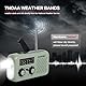 Notfall Radio, 3-Wege-Laden Emergency Radios, 2000mAh Akku Kurbelradio Solar Ladegerät Power Bank USB AM/FM-Radio mit SOS-Alarm Kopfhöreranschluss Taschenlampe, Innen Außen Camping Klein Taschenradio
