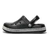 CIVHOM Girls' Clogs Garden Shoes Slip-on Water Sandals Lightweight Breathable EVA Slippers for Beach Pool Outdoor Play (30, Black)