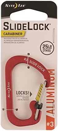 Nite Ize Size-3 S-Biner SlideLock Carabiner, Locking Carabiner Key Chain, Aluminum, Red image 3