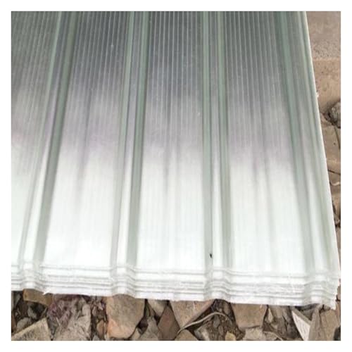 Piastre per Serra Resistente alle Intemperie Pannello Divisorio per Esterno Fogli Vetroresina Ondulata Copertura per Teatro All'aperto(0.9x1.3m/2.95x4.27ft)