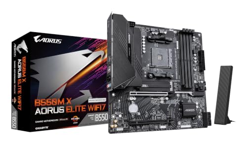 Carte mère Gigabyte B550M X AORUS ELITE WIFI7 AMD B550 AM4 DDR4 Micro ATX WiFi 7 RGB - vue 1