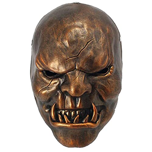 Gbyork Resin Horror orc Warchief Cosplay Mask Halloween Dance Party Costume Mask Props (Copper)