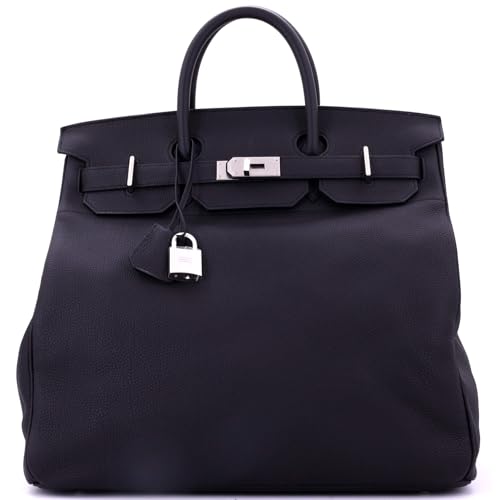 Hermes, Pre-Loved HAC Birkin Bag Black Togo with Brushed Palladium Hardware 40, Black