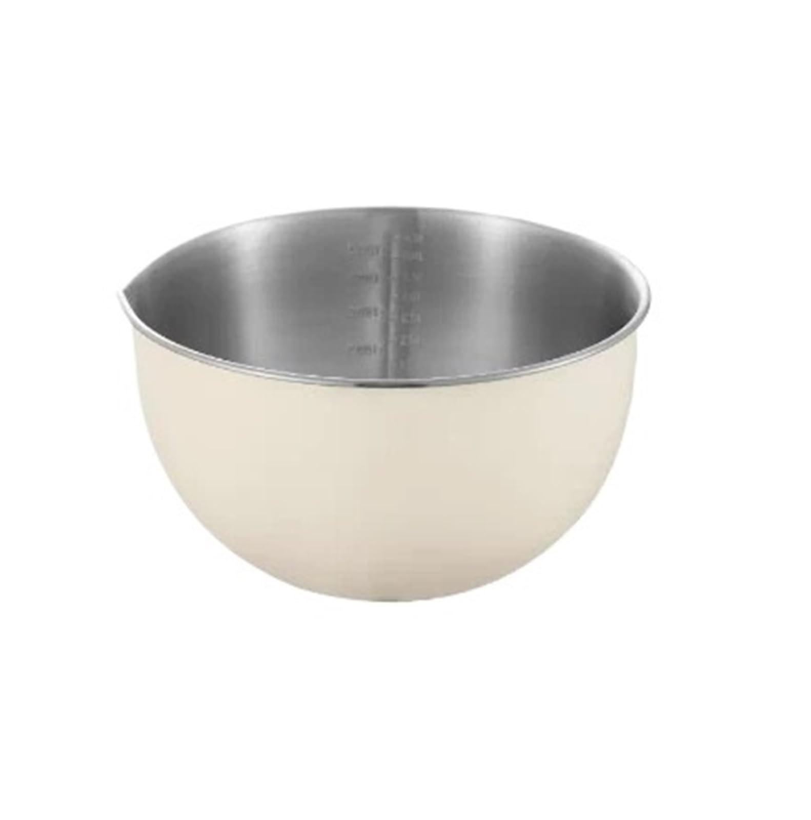 Ciotola In Acciaio Inox Ciotole for mescolare in acciaio inossidabile da 1,5 l/2, l/4, l, bacinelle for sbattere, stoviglie cucina for cucinare dolci e insalate(White 4.5L)
