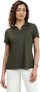 BlissClub Women's Solid Modern Fit T-Shirt Price In India
