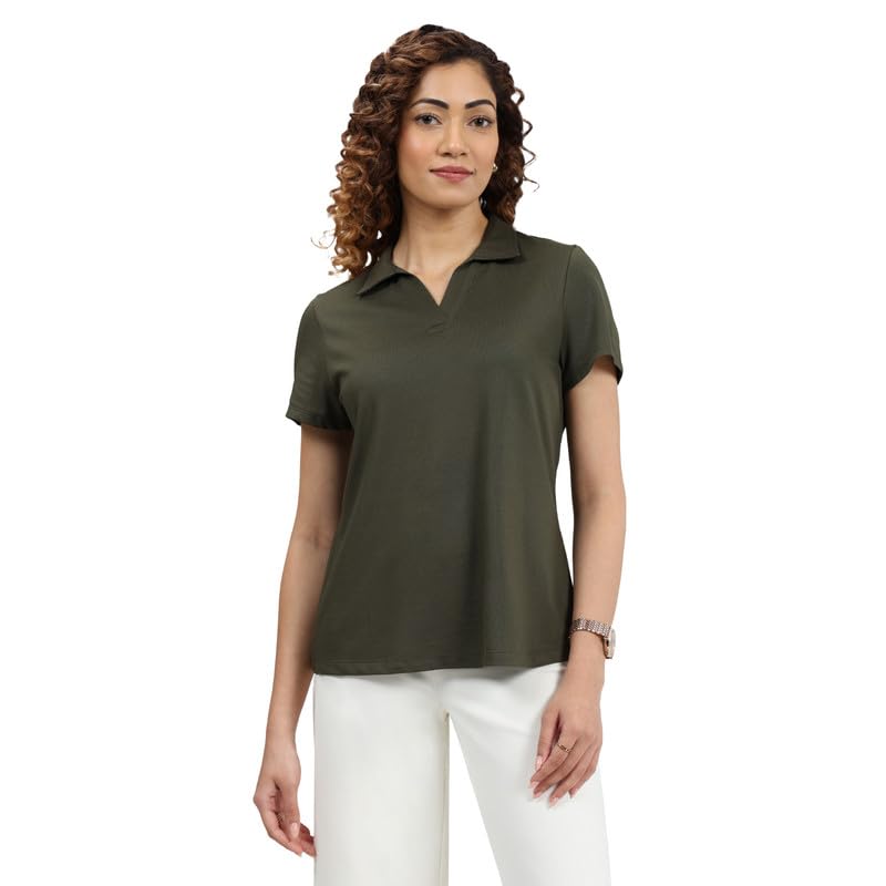 blissclub Women's Solid Modern Fit T-Shirt-picture-19