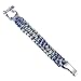 Produktbild DonDon Herren Survivalarmband Paracord Outdoor Armband geflochten blau-hellgrün