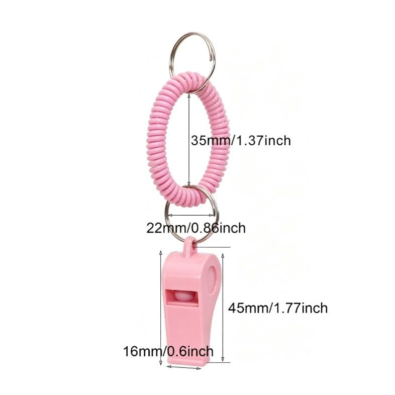 Silbato Deportivo de Plástico con llavero de brazalete elástico miniatura 2