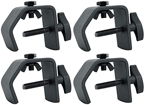 (4) Rockville LC70 Heavy Duty C Clamp - Mount Light Up to 70 LBS, Adjustable Knob (4 Items)