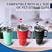Straw Cover for YETI Cup, 4 Sets Silicone Spill Stopper Compatible with YETI Tumbler, Leak Proof Kit of Mug Accessories Including 4 Straw Cover, 4 Leak Proof Stopper (Seafoam 4PCS)