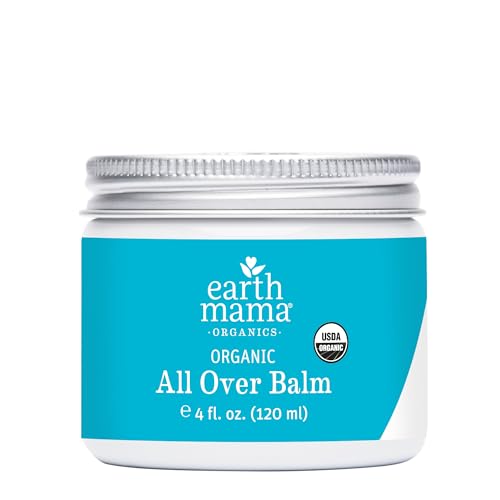 Earth Mama Organic All Over Balm - 4 oz - Certified Organic by Oregon Tilth Baby Face Cream & Lotion Alternative - Multi-Purpose Baby Face Lotion for Sensitive Skin