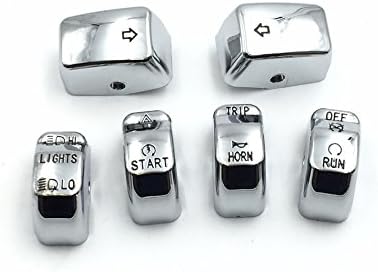Miniatura 6 de XKH - Cubiertas cromadas para botones de interruptor de control manual para motocicleta, compatibles con Harley Davidson Softail 2011 (excepto