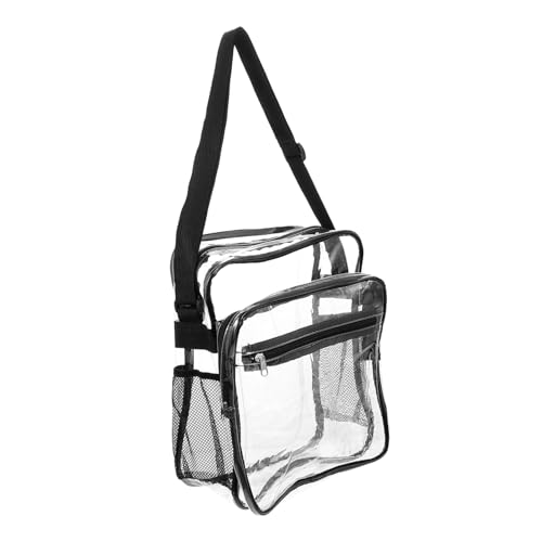 Pochette portable transparente femme sac bandoulière léger voyage extérieur PVC
