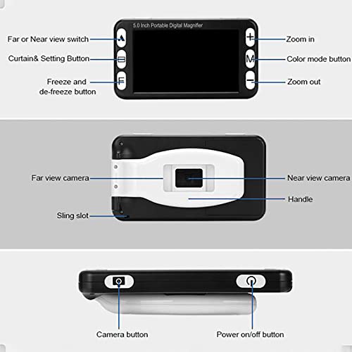 Basse vision solution lecture facile avec loupe numérique portable YCQYM écran TV - 2