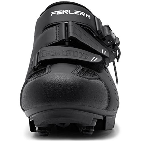 Fenlern MTB Schuhe Herren Leicht Atmungsaktiv Radschuhe 2 Schrauben Mountainbike Schuhe Harte Sohle Fahrradschuhe Abriebfest mit Schnalle - Image 3