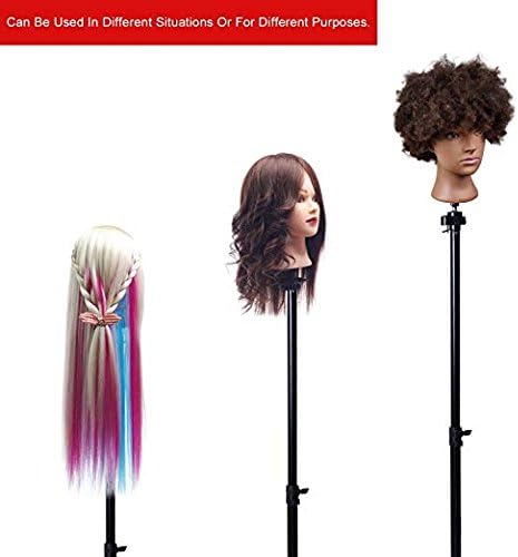 Adjustable Wig Mannequin Head Tripod Stand for Hairdressing Cosmetology Enhanced Version Training Head Tripod Stand