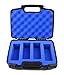 Casematix Toy Box Case Compatible with Up to 4 Untamed T Rex or Untamed Raptor Fingerlings Untamed Dinosaur Toys in Custom Blue Foam Compartments, Includes Case Only, Black