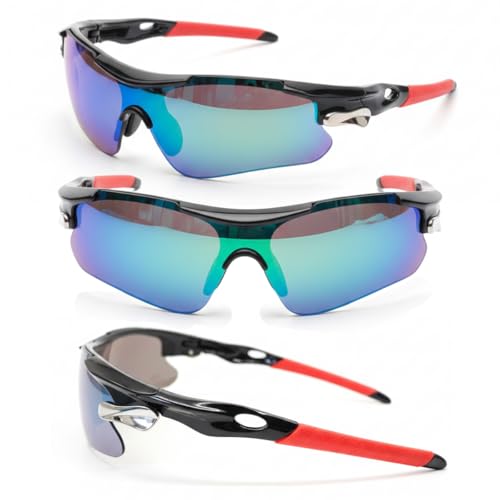 Óculos Esportivo Ciclismo UV400 | Lente Policarbonato Anti-Risco, Proteção Solar | Armação Acetato Leve