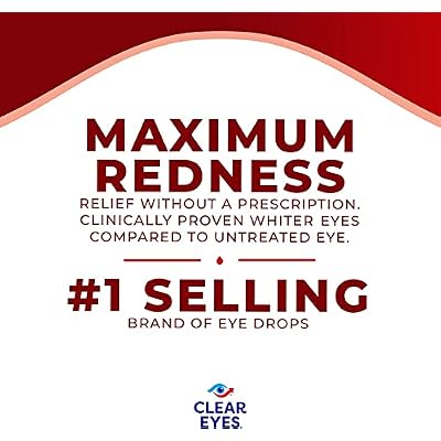 Clear Eyes Maximum Redness Relief Eye Drops - 0.5 oz, Pack of 4