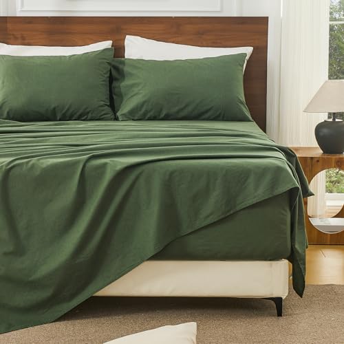 Image of Bedlifes 100% French Linen Queen Bedding Set - 18-24 inch Extra Deep, 4-Piece | Soft & Durable, Breathable & Cooling, Flax Linen Sheet, OEKO-TEX Certified, Moisture Wicking, Easy Care, Machine Washable