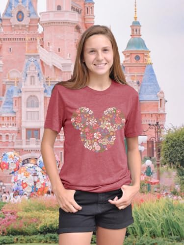 Image of Magic Kingdom Castle Shirt Holiday Short Sleeve Boho Clothes for Women