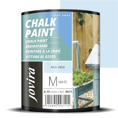JOVIRA PINTURAS Tiza Chalk Paint al Agua Mate. Renueva tus muebles con creatividad. 750 Mililitros