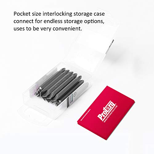 Protorq Double Ended Drive Bits, Phillips 2 And Slotted 8, Phillips 2 And Square 2, 12 Pieces With Storage Case #TOP2