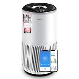 LEVOIT Core 400S HEPA Luftreiniger für Allergiker, HEPA + Aktivkohlefilter, CADR 433 m³/h bis 90 m², für Wohnung & Schlafzimmer & Raucherzimmer, leise, PM2,5 Anzeige, Automodus, App & Alexa