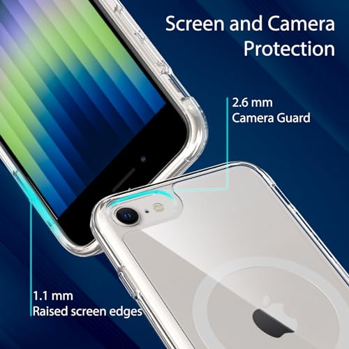 Image of for iPhone SE 3rd & 2nd Gen & 8 /7 Case [Compatible with Magsafe] Translucent Matte Phone Cover, [10 FT Military Grade Drop Protection] Slim Durable (Transparent Magnetic, iPhone SE2 /SE3 /8 /7)