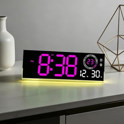 Reloj de pared digital LED para salones modernos con brillo regulable 6