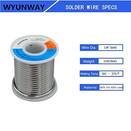 Image of 60 /40 solder for stained glass solder wire (450g(1LB),1 /8 inch(3mm) Dia