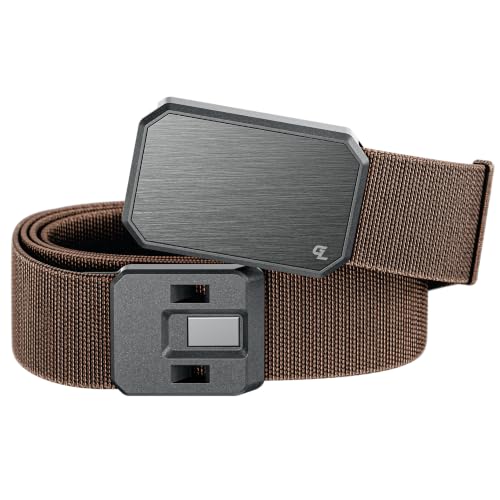 Image of Groove Life Groove Belt, Men's Adjustable Stretch Belt with Magnetic Buckle | Comfortable Stretch Belt for Men with Magnetic Buckle, Adjustable Fit & Durable for Work, Everyday Carry & Casual Wear