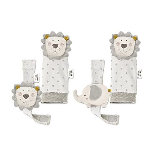 Set Sonajeros bebé para pies y muñecas León