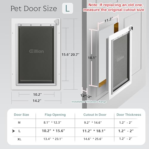 Eillion LARGE DOG DOOR FOR DOOR Large Dog Door For Exterior Door Dog Door thumb #4
