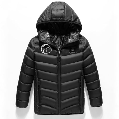 2025 Upgraded Heated Jacket for Boys Girls - USB Electric Heated Coat Kids Full Zip Hooded Heated Outwear Body Warmer3