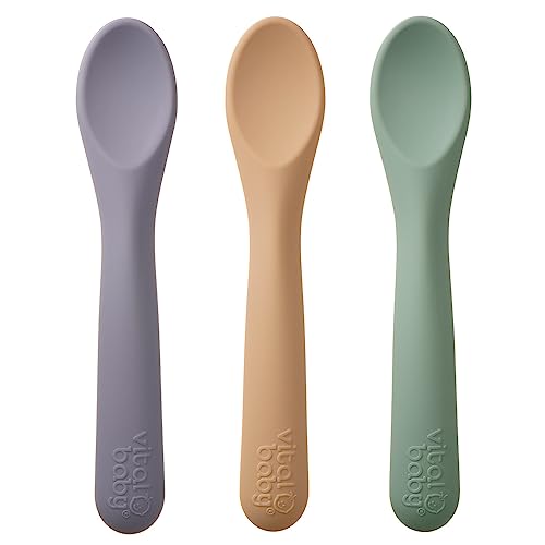 Vital Baby Nourish Silicone Spoons - Super Soft Silicone, Pastel Mix
