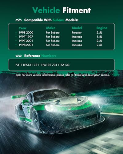 Image of SCITOO AC Compressor for Subaru for Forester 2.5L 1998-2000 | Fast Cooling, Ultra Low Noise (≤72 dB)Air Conditioner Compressor with Clutch, Easy Installation, 73111FA131 73111FA132