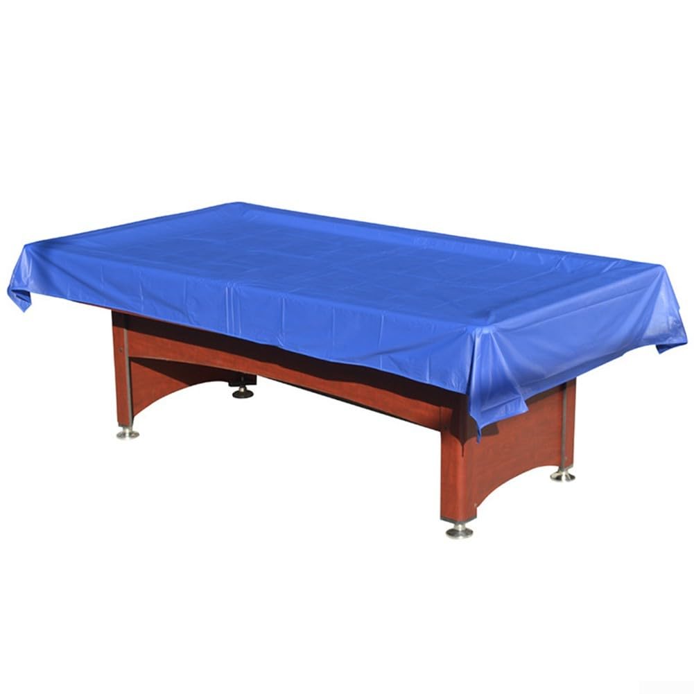 Vootnifig PVC Billiard Pool Table Cover Waterproof Dustproof Snooker Tennis Table Protector for 7ft 8ft Tables Multiple Colours(256x155cm blue)
