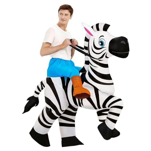 Costume gonflable zèbre pour adulte parfait pour Halloween et soirées déguisées