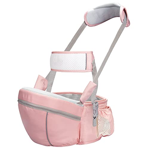 Agudan Baby Hip Seat Carrier, Ergonomic Waist Stool With Adjustable Strap Pocket Soft Base For Child Infant (Pink) #TOP4