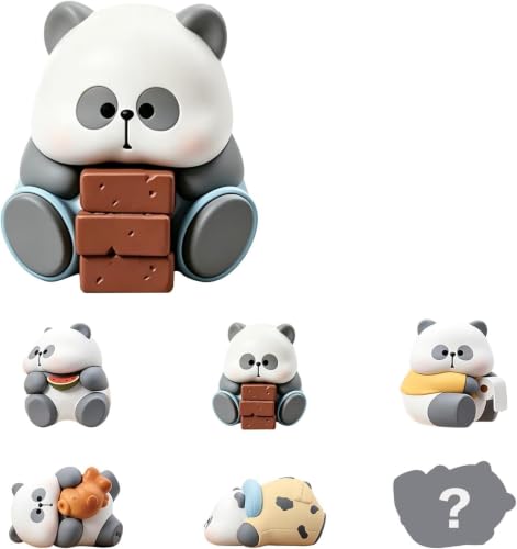 UNICOBOX MR. Pas Work Week Series Panda Squishy Blind Box Slow Rising Stress Relief Fidget Squeeze Toy Cute Panda Collectible Figurines for Gift