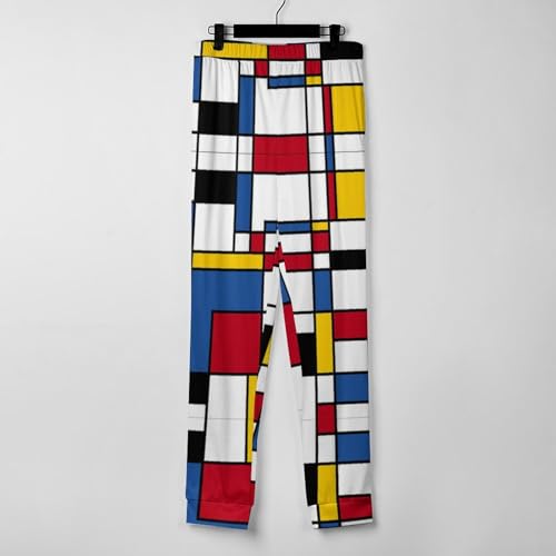 ARAZI Mondrian Style Personalized Patterned Home Pajamas Soft And Comfortable Trousers Fashionable Trousers3