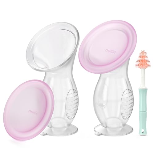 Image of Nuliie 2 PCS Silicone Breast Milk Collectors for Breastfeeding Leak-Proof, 3oz/90ml Portable Milk Catcher, BPA-Free Soft Breast Shell, Wearable Manual Breast Pump for Newborns Essentials
