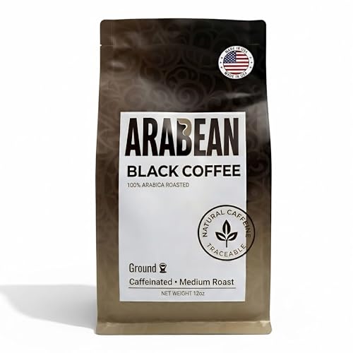 ARABEAN 100% Arabica Medium Roast Ground Coffee - Smooth, Low Aci...